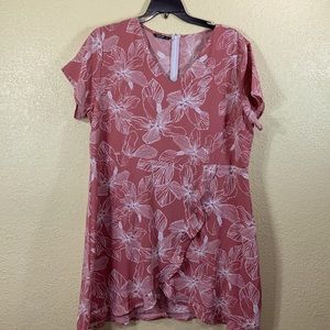 Shein Dress Pink White Floral Size 3XL